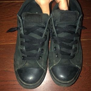 All black no tie boys converse